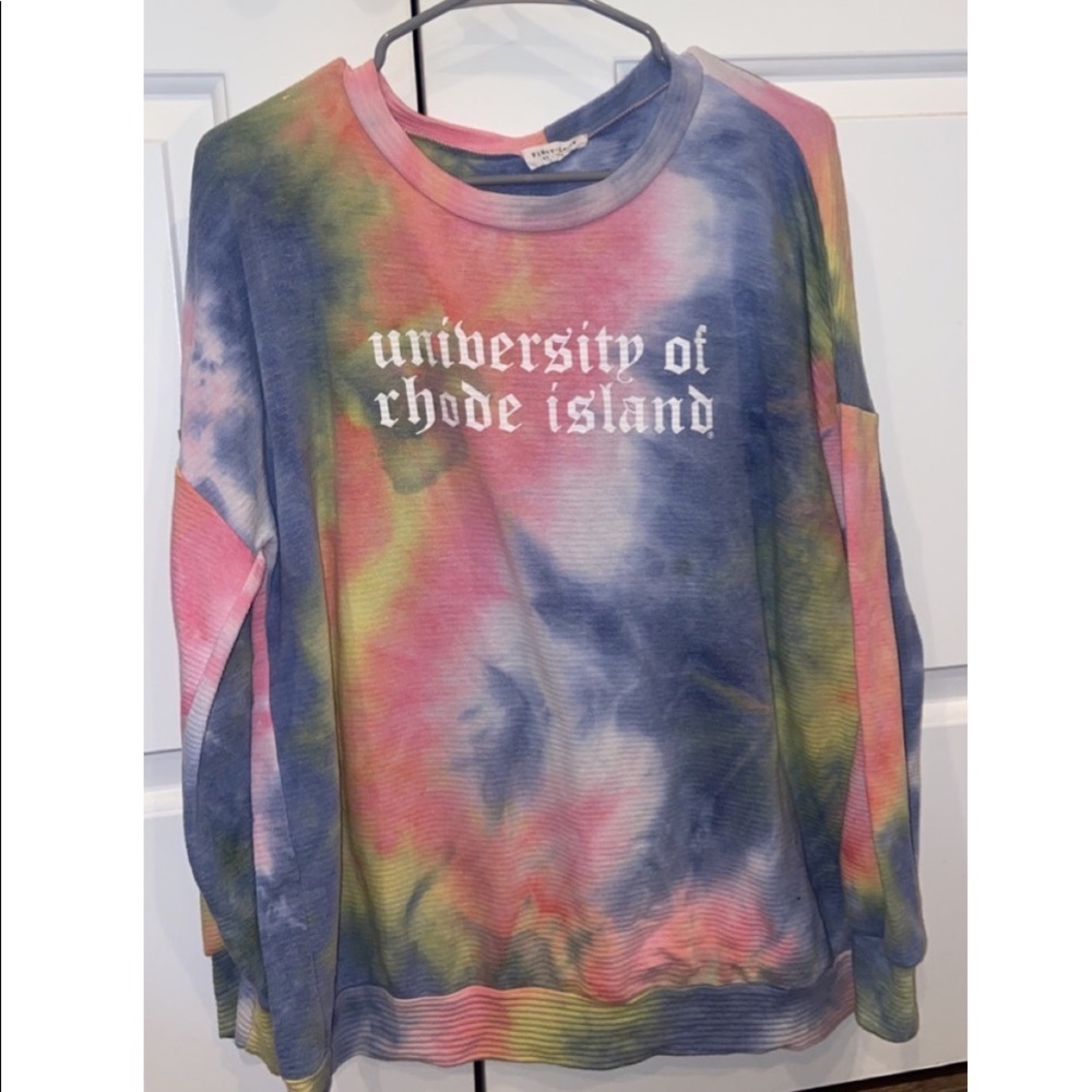Rainbow Tie-Dye University of Rhode Island Love Sleeve